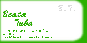 beata tuba business card